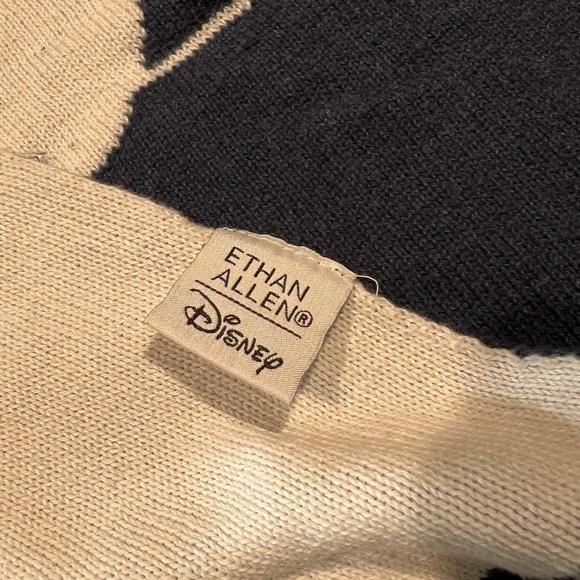 Ethan Allen X Disney Mr. Mickey Mouse Stroller Blanket Blue/White - Picture 3 of 6